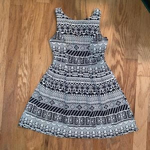 Black and White Skater Dress